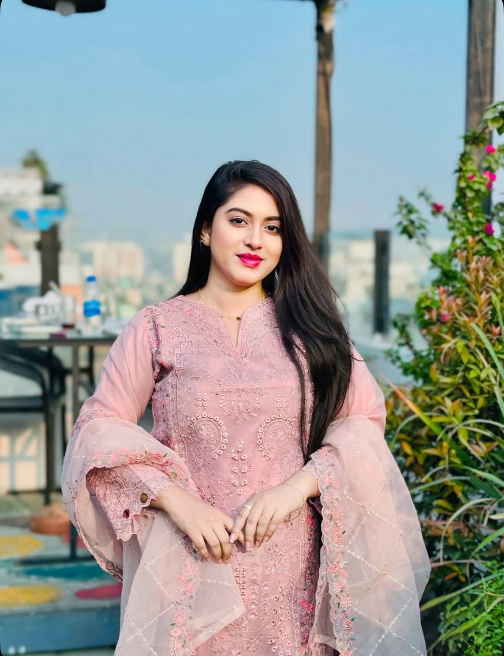 অর্গেনজা থ্রিপিস-বেবি পিংক (Original)