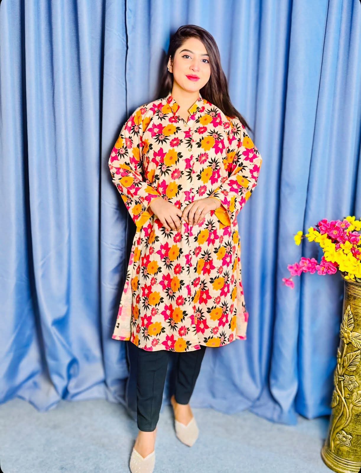 ফ্লোরাল প্রিন্ট লং কুর্তি