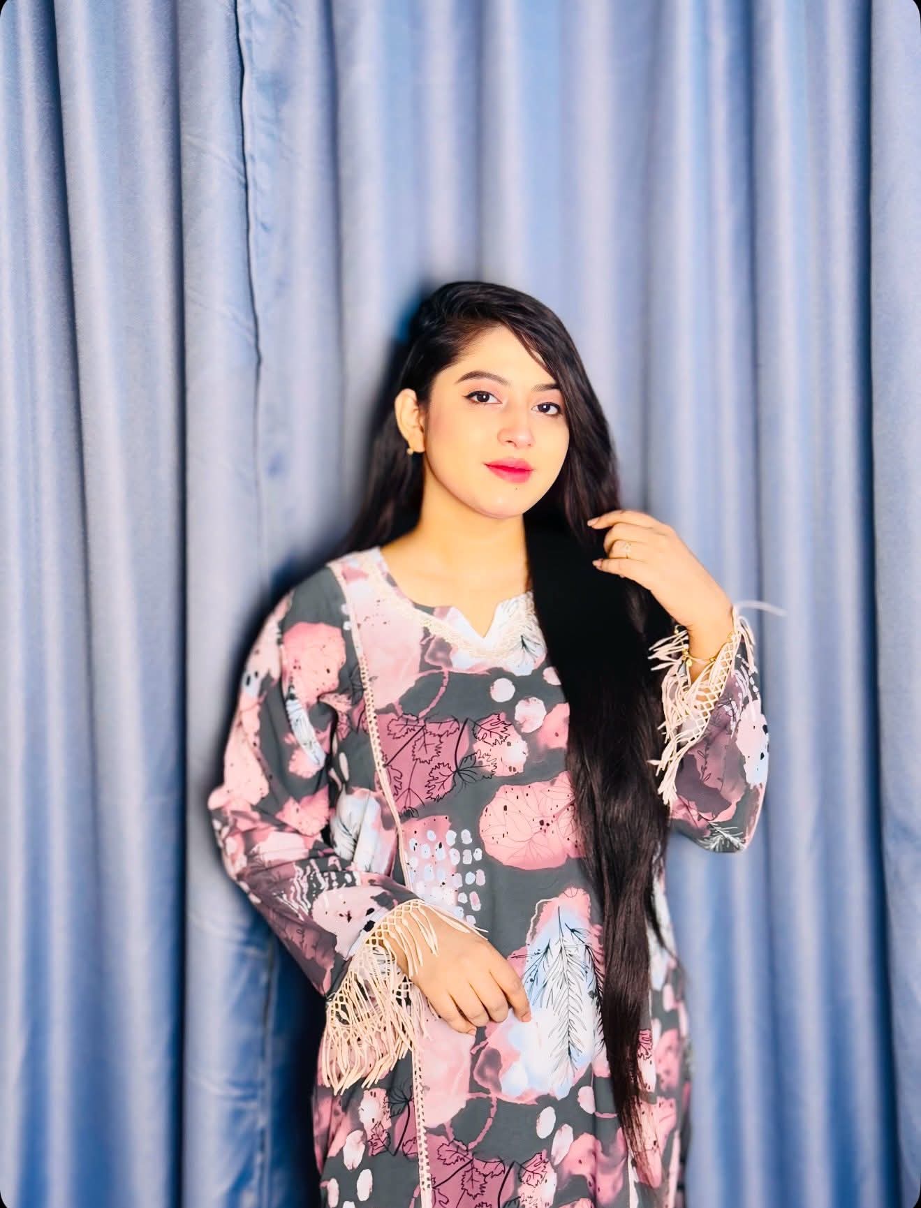 ফ্লোরাল প্রিন্ট ফ্রিঞ্জ কো-অর্ড সেট