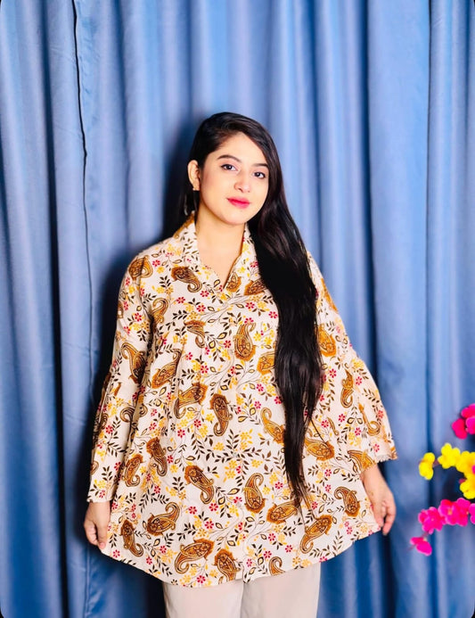 পেইসলি ফ্লোরাল কুর্টি