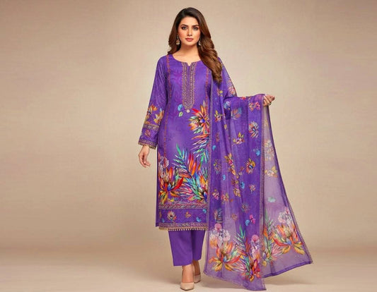 জয়পুরি ব্লক প্রিন্ট থ্রি-পিস পাকিস্তানি সুট