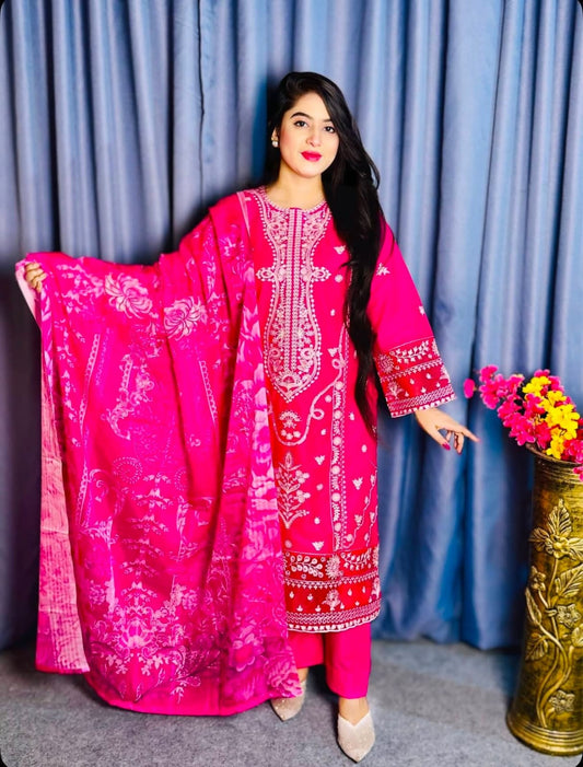 চিকনকারি  পাকিস্তানি থ্রি পিস