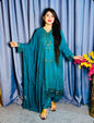 Authentic Sana Safinaz Teal Embroidered Three Pices